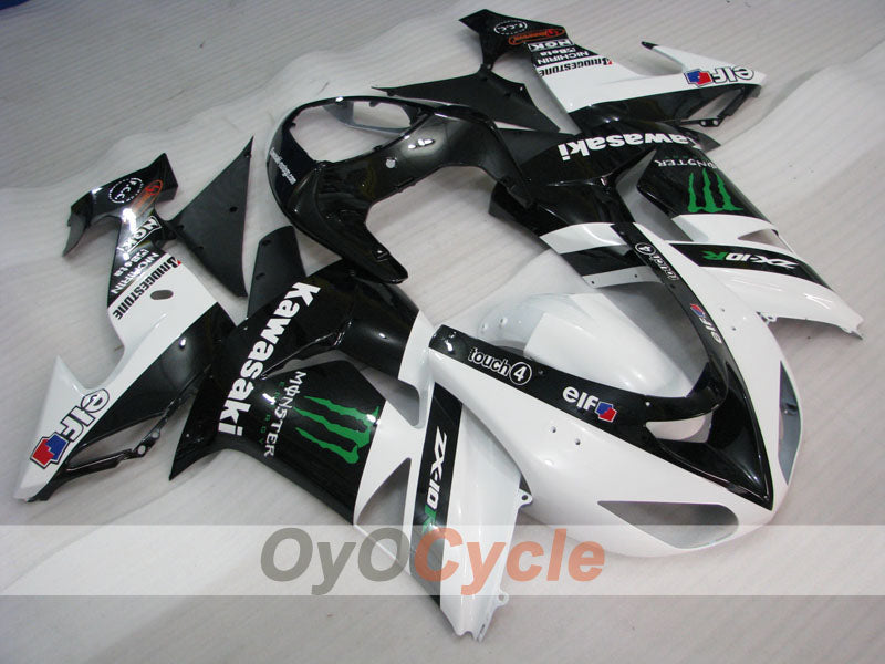 Carenado de inyección para NINJA ZX-10R 06-07 - Blanco, Negro - Monster #OYO87901629 Imagen principal del producto