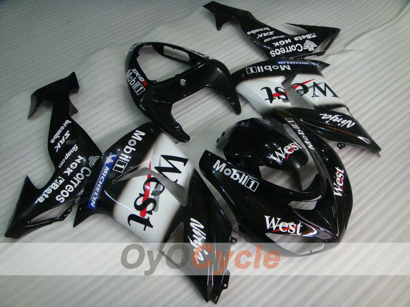 Kit de carenado por inyección para NINJA ZX-10R 06-07 - Blanco, Negro - Oeste #OYO87901634 Imagen secundaria del producto