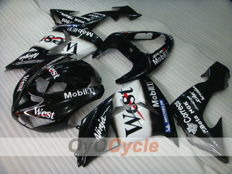 Kit de carenado por inyección para NINJA ZX-10R 06-07 - Blanco, Negro - Oeste #OYO87901634 Imagen principal del producto
