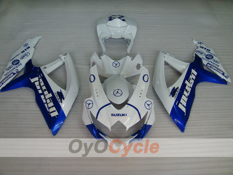 Kit de carenado por inyección para GSX R600 08-10 - Azul, Blanco - Jordan #OYO87901639 Imagen secundaria del producto