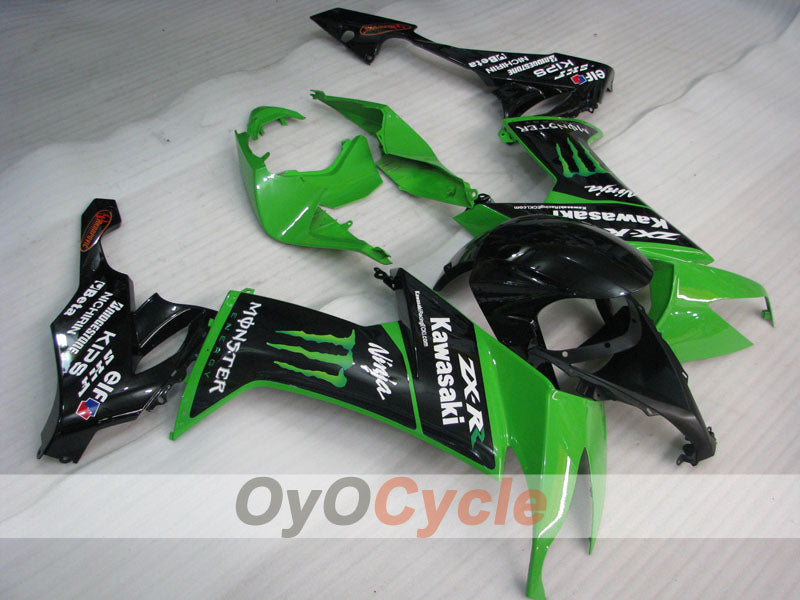 Kit de carenado por inyección para NINJA ZX-10R 08-10 - Verde, Negro - Monster #OYO87901654 Imagen principal del producto