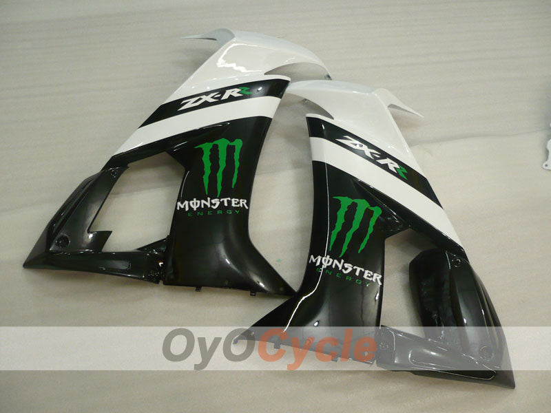 Carenado de inyección para NINJA ZX-10R 08-10 - Blanco, Negro - Monster #OYO87901659