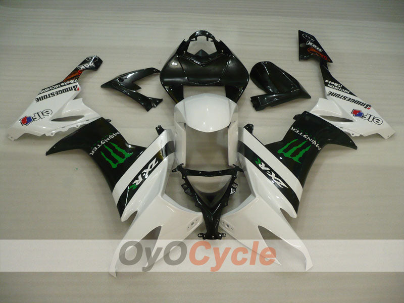 Carenado de inyección para NINJA ZX-10R 08-10 - Blanco, Negro - Monster #OYO87901659