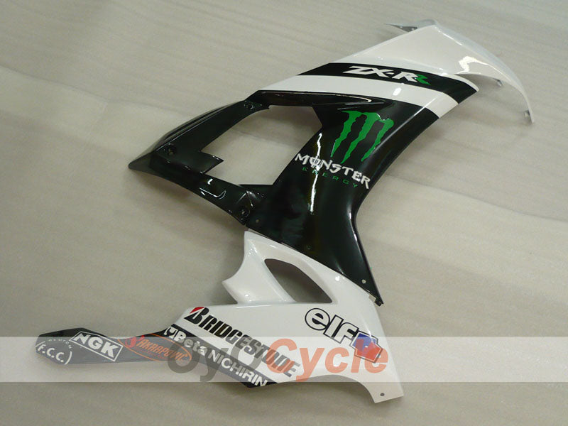 Carenado de inyección para NINJA ZX-10R 08-10 - Blanco, Negro - Monster #OYO87901659