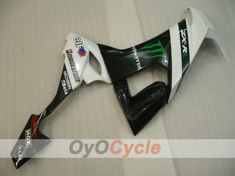 Carenado de inyección para NINJA ZX-10R 08-10 - Blanco, Negro - Monster #OYO87901659