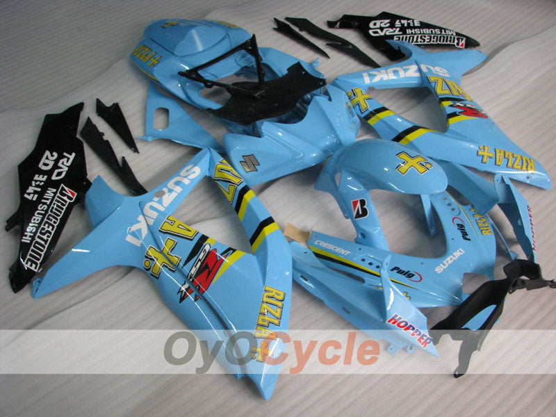 Kit de carenado por inyección para GSX R750 08-10 - Azul, Negro - Rizla+ #OYO87901456