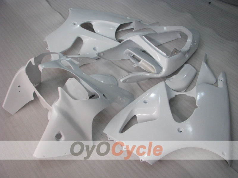 Kit de carenado por inyección para NINJA ZX-6R 00-02 - Blanco - Estilo de fábrica #OYO87901689
