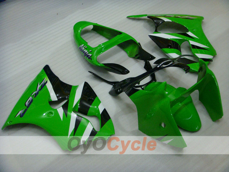 Kit de carenado por inyección para NINJA ZX-6R 00-02 - Verde, Negro - Estilo de fábrica #OYO87901696 Imagen principal del producto