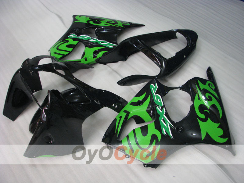Carenado de inyección para NINJA ZX-6R 00-02 - Verde, Negro - Estilo de fábrica #OYO87901704 Imagen principal del producto