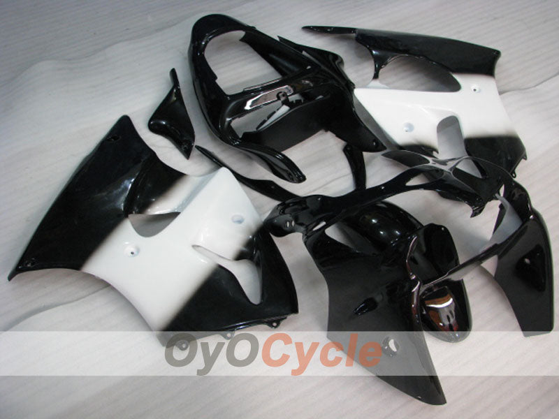 Kit de carenado por inyección para NINJA ZX-6R 00-02 - Blanco, Negro - Estilo de fábrica #OYO87901705