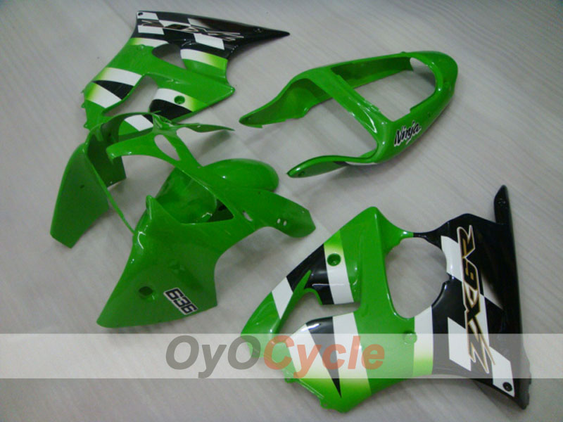 Carenado de inyección para NINJA ZX-6R 00-02 - Verde, Blanco - Estilo de fábrica #OYO87901706 Imagen principal del producto