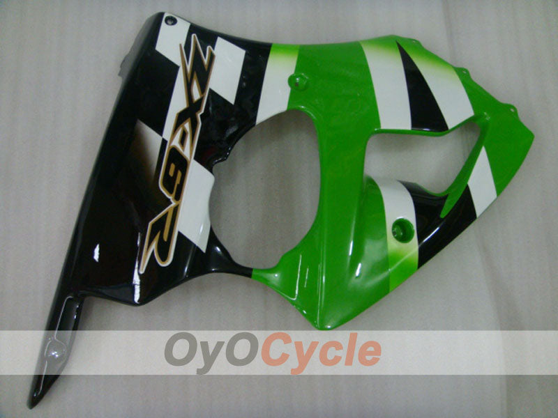 Carenado de inyección para NINJA ZX-6R 00-02 - Verde, Blanco - Estilo de fábrica #OYO87901706