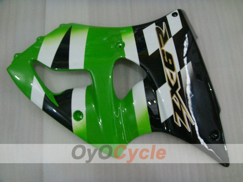 Carenado de inyección para NINJA ZX-6R 00-02 - Verde, Blanco - Estilo de fábrica #OYO87901706