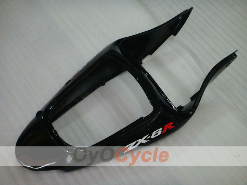Kit de carenado por inyección para NINJA ZX-6R 00-02 - Rojo, Negro - Llama #OYO87901711