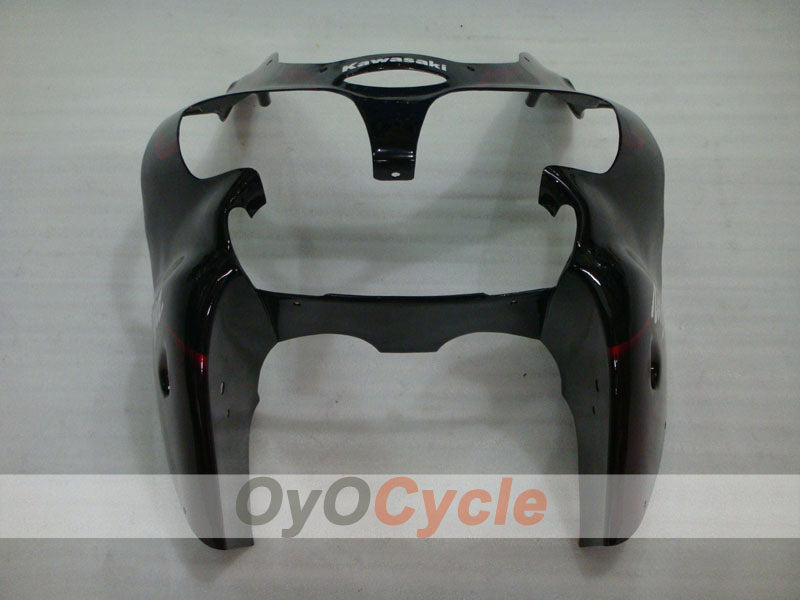 Kit de carenado por inyección para NINJA ZX-6R 00-02 - Rojo, Negro - Llama #OYO87901711