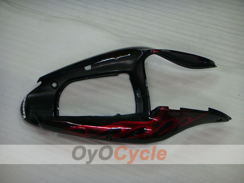 Kit de carenado por inyección para NINJA ZX-6R 00-02 - Rojo, Negro - Llama #OYO87901711