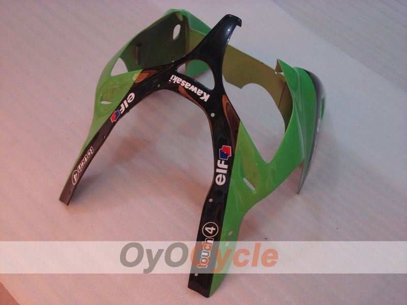 Kit de carenado por inyección para NINJA ZX-6R 00-02 - Verde, Negro - Monster #OYO87901719