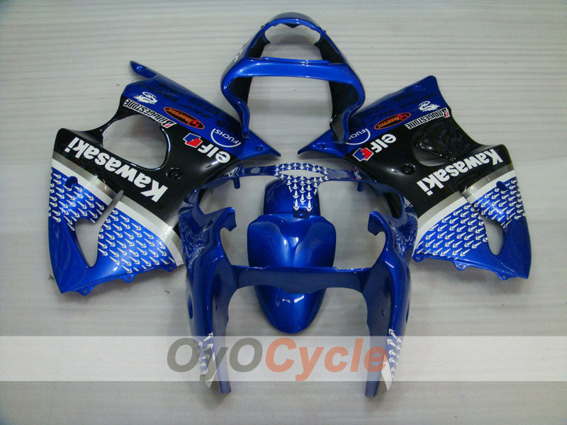 Kit de carenado por inyección para NINJA ZX-6R 00-02 - Azul, Negro - Nakano #OYO87901732