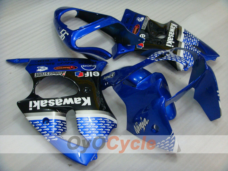 Kit de carenado por inyección para NINJA ZX-6R 00-02 - Azul, Negro - Nakano #OYO87901732