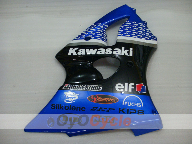 Kit de carenado por inyección para NINJA ZX-6R 00-02 - Azul, Negro - Nakano #OYO87901732