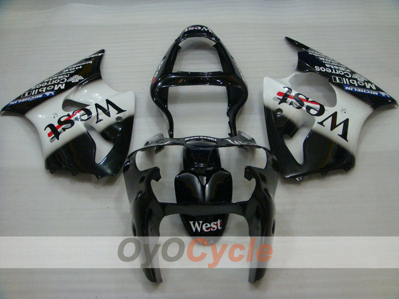 Kit de Carenado Inyectado para NINJA ZX-6R 00-02 - Blanco, Negro - West #OYO87901752 Imagen secundaria del producto