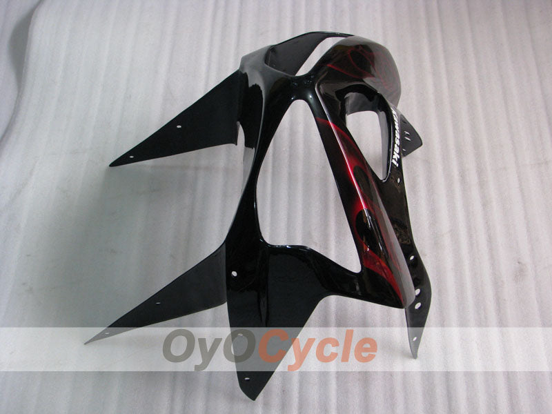 Kit de carenado por inyección para NINJA ZX-6R 03-04 - Rojo, Negro - Llama #OYO87901804