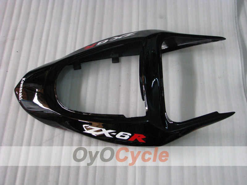Kit de carenado por inyección para NINJA ZX-6R 03-04 - Rojo, Negro - Llama #OYO87901804