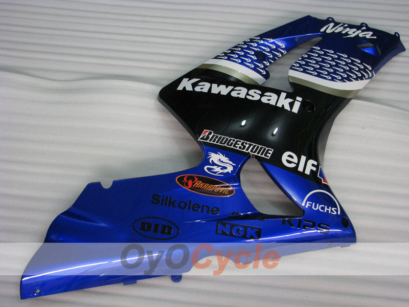 Kit de carenado por inyección para NINJA ZX-6R 03-04 - Blanco, Negro - Nakano #OYO87901816