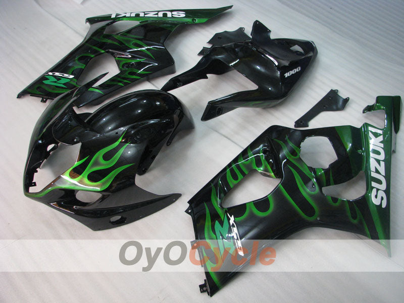 Kit de carenado inyectado para GSX R1000 03-04 - Verde, Negro - Llama #OYO87901829 Imagen secundaria del producto