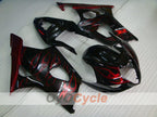 Kit de carenado inyectado para GSX R1000 03-04 - Rojo, Negro - Llamas #OYO87901833