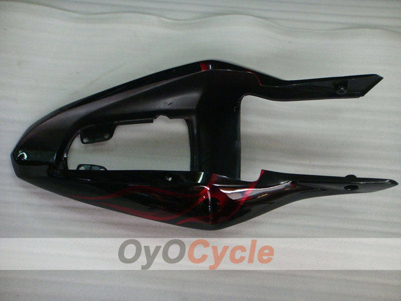 Kit de carenado inyectado para GSX R1000 03-04 - Rojo, Negro - Llamas #OYO87901833