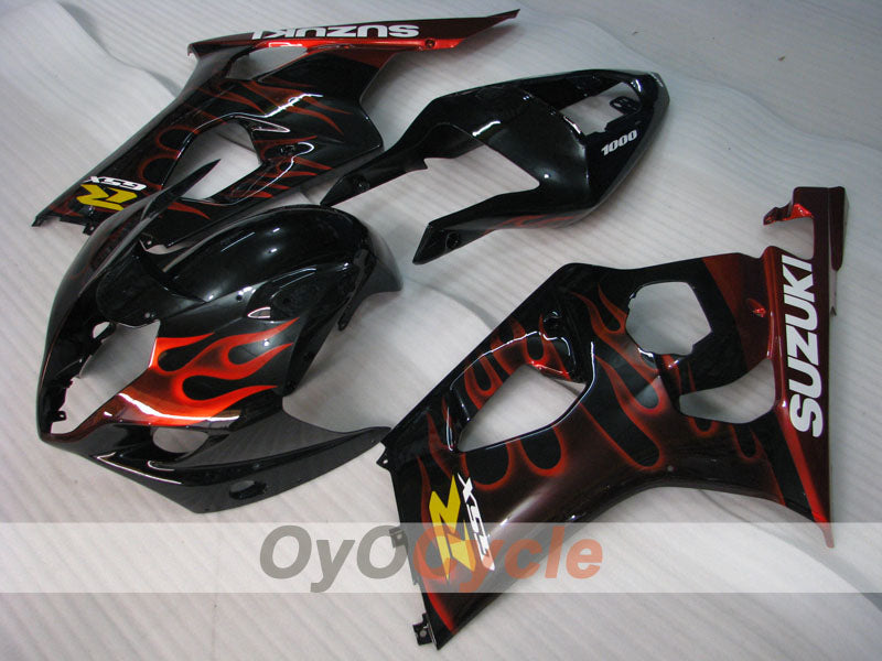 Kit de carenado por inyección para GSX R1000 03-04 - Rojo, Negro - Llama #OYO87901834 Imagen secundaria del producto