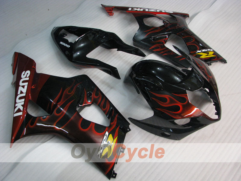 Kit de carenado por inyección para GSX R1000 03-04 - Rojo, Negro - Llama #OYO87901834