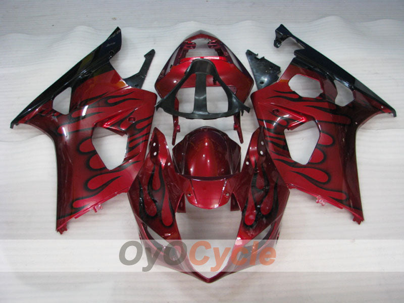 Kit de carenado inyectado para GSX R1000 03-04 - Rojo, Negro - Llama #OYO87901836 Imagen secundaria del producto