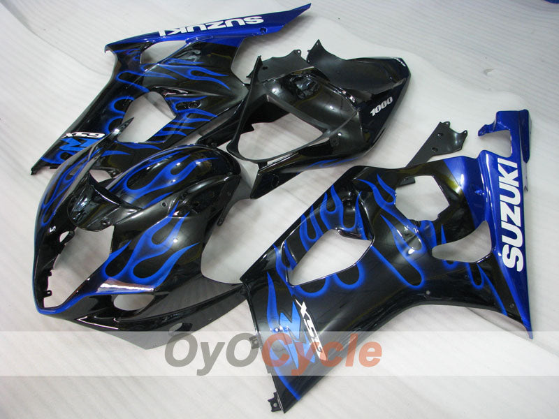 Kit de carenado inyectado para GSX R1000 03-04 - Azul, Negro - Llama #OYO87901837