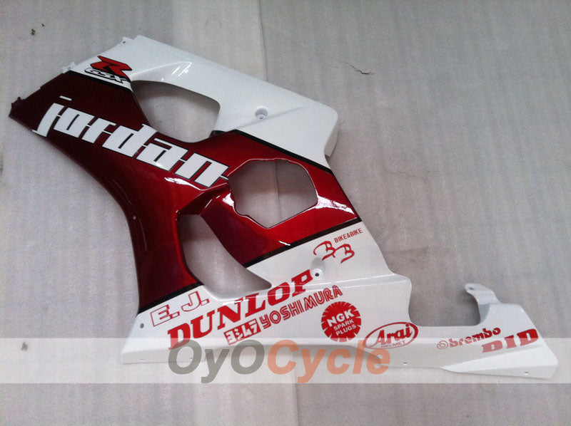 Kit de carenado por inyección para GSX R1000 03-04 - Rojo, Blanco - Jordan #OYO87901839