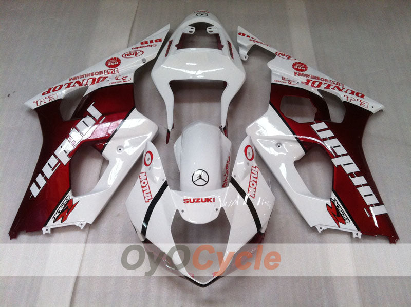 Kit de carenado por inyección para GSX R1000 03-04 - Rojo, Blanco - Jordan #OYO87901839