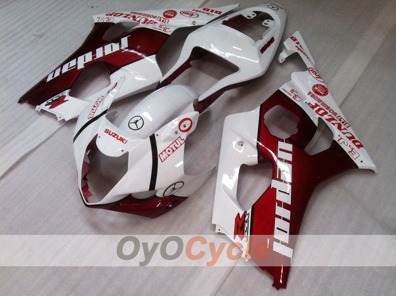 Kit de carenado por inyección para GSX R1000 03-04 - Rojo, Blanco - Jordan #OYO87901839