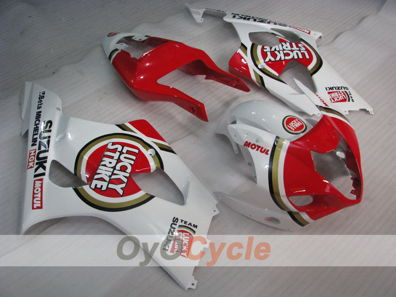 Kit de carenado por inyección para GSX R1000 03-04 - Rojo, Blanco - Lucky Strike #OYO87901843