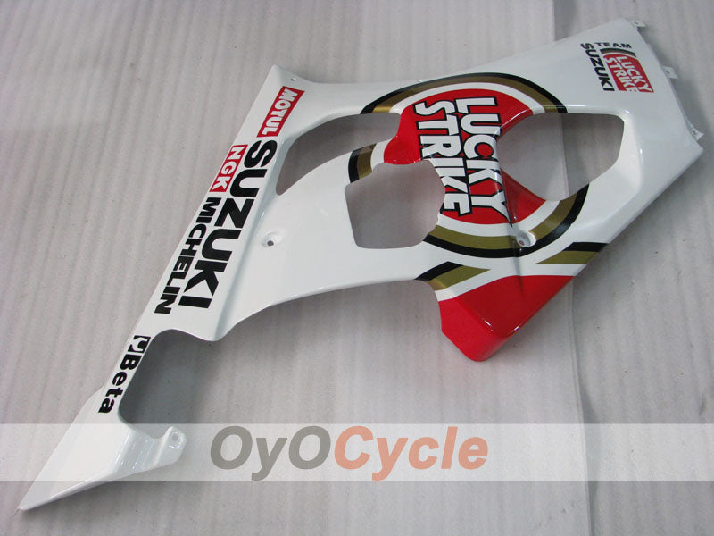 Kit de carenado por inyección para GSX R1000 03-04 - Rojo, Blanco - Lucky Strike #OYO87901843