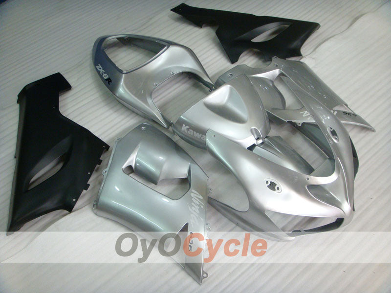Kit de carenado de inyección para NINJA ZX-6R 05-06 - Negro, plata - Estilo de fábrica #OYO87901850 Imagen principal del producto