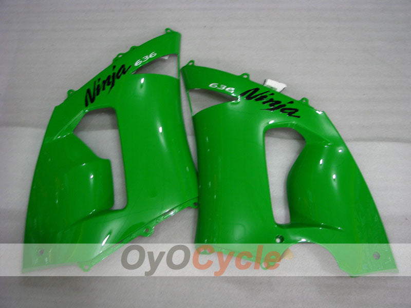 Kit de carenado por inyección para NINJA ZX-6R 05-06 - Verde, Negro - Estilo de fábrica #OYO87901855