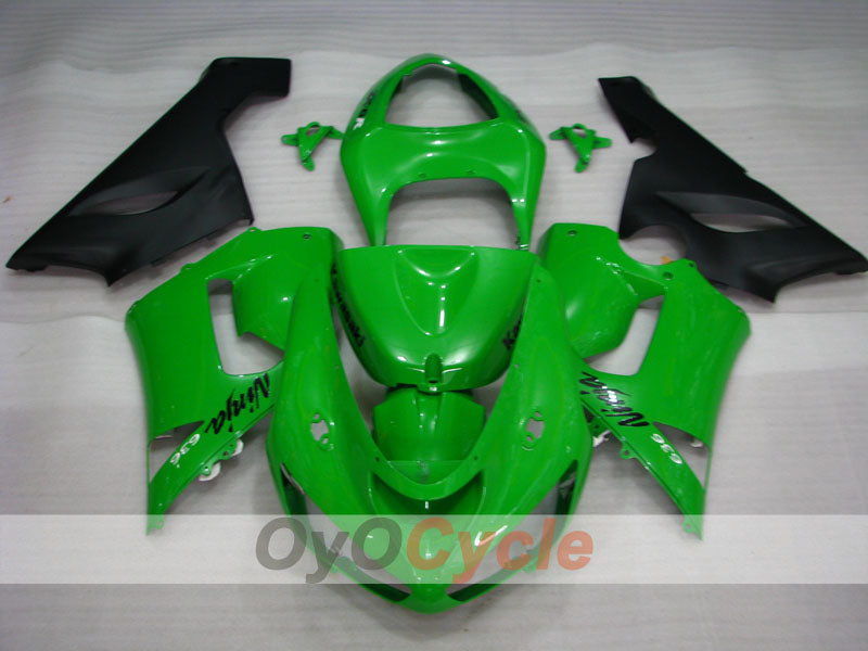 Kit de carenado por inyección para NINJA ZX-6R 05-06 - Verde, Negro - Estilo de fábrica #OYO87901855