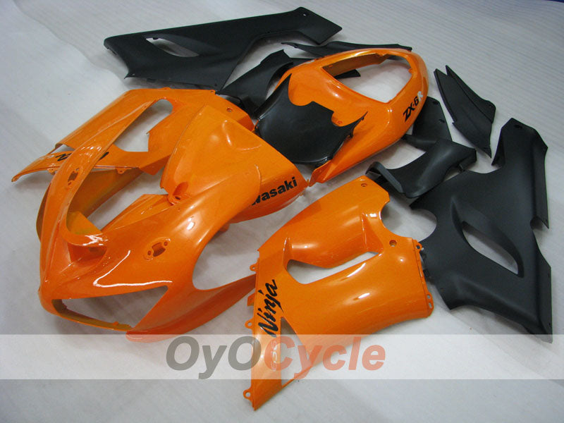 Kit de carenado por inyección para NINJA ZX-6R 05-06 - Naranja, Negro - Estilo de fábrica #OYO87901856 Imagen principal del producto