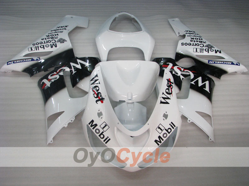 Carenado de inyección para NINJA ZX-6R 05-06 - Blanco, Negro - West #OYO87901897 Imagen secundaria del producto