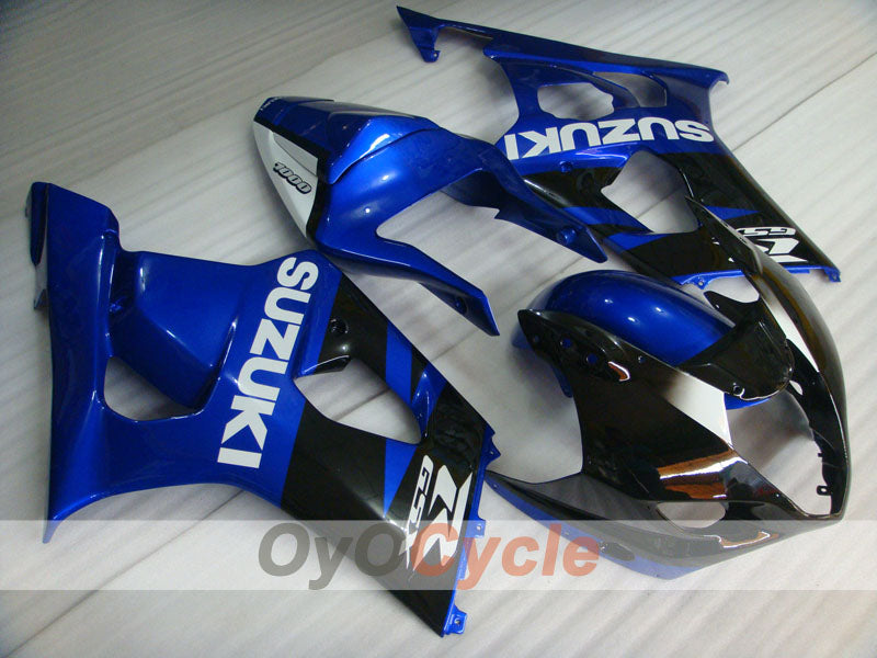 Kit de carenado por inyección para GSX R1000 03-04 - Azul, Negro - Estilo de fábrica #OYO87901909