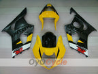 Carenado inyectado para GSX R1000 03-04 - Amarillo, Negro - Estilo de fábrica #OYO87901912
