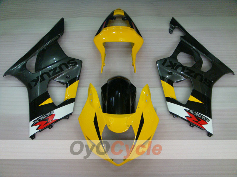 Carenado inyectado para GSX R1000 03-04 - Amarillo, Negro - Estilo de fábrica #OYO87901912