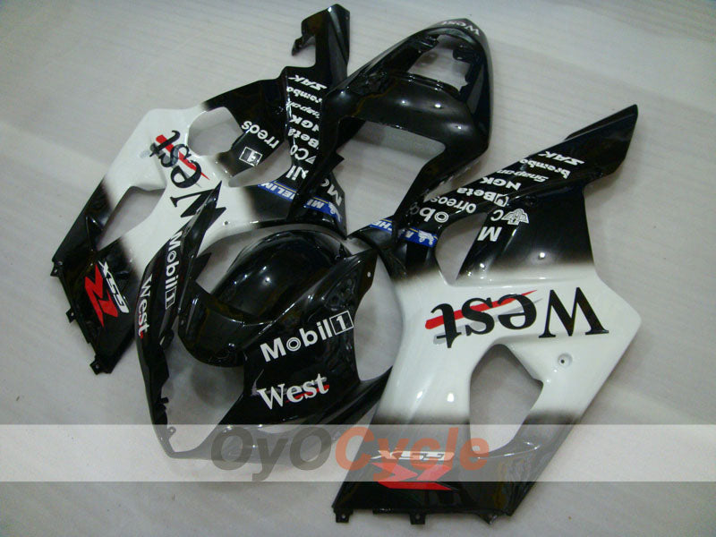 Kit de carenado por inyección para GSX R1000 03-04 - Blanco, Negro - Oeste #OYO87901926