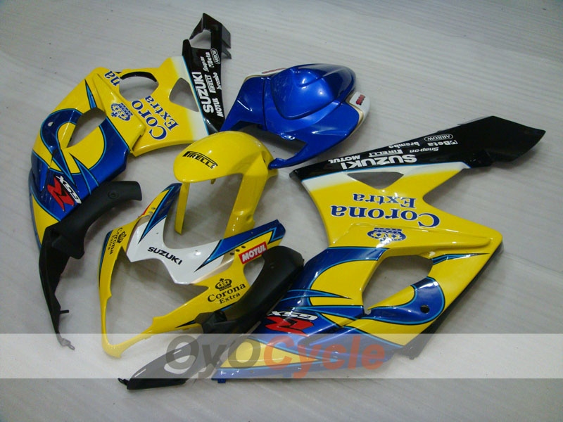 Carenado de inyección para GSX R1000 05-06 - Amarillo, Azul - Corona, MOTUL #OYO87901948